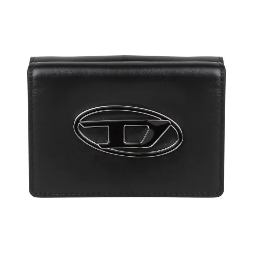 DIESEL Calfskin Wallet Women's Black