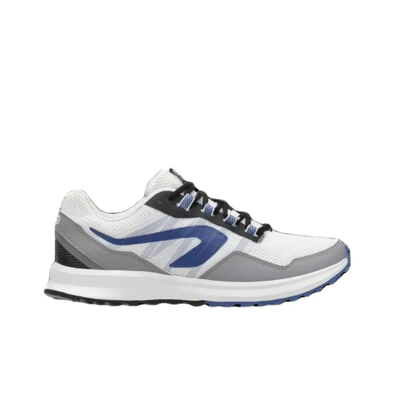 DECATHLON Cushioning, Slip Resistant, Breathable, Lightweight Low Top Running Shoes Men's White Gray Blue-1