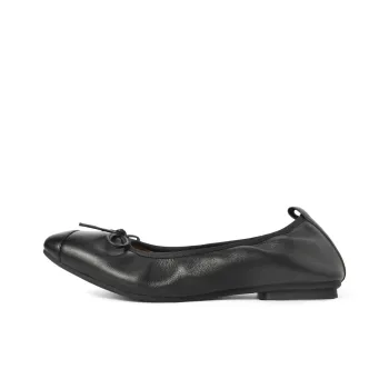 BELLE Casual Single Shoes 1CM Women's Black Ecru Yellow