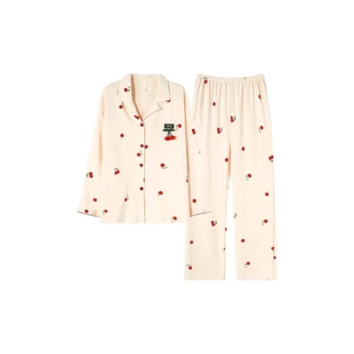 MIIOW Pajama Set Women's Light Skin Cherry