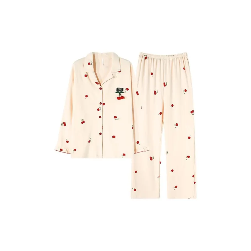 MIIOW Pajama Set Women's Light Skin Cherry-0