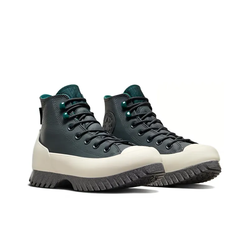 Converse Lugged Abrasion Resistant Waterproof Thermal Cushioning High Top Canvas Shoes Unisex Green-2