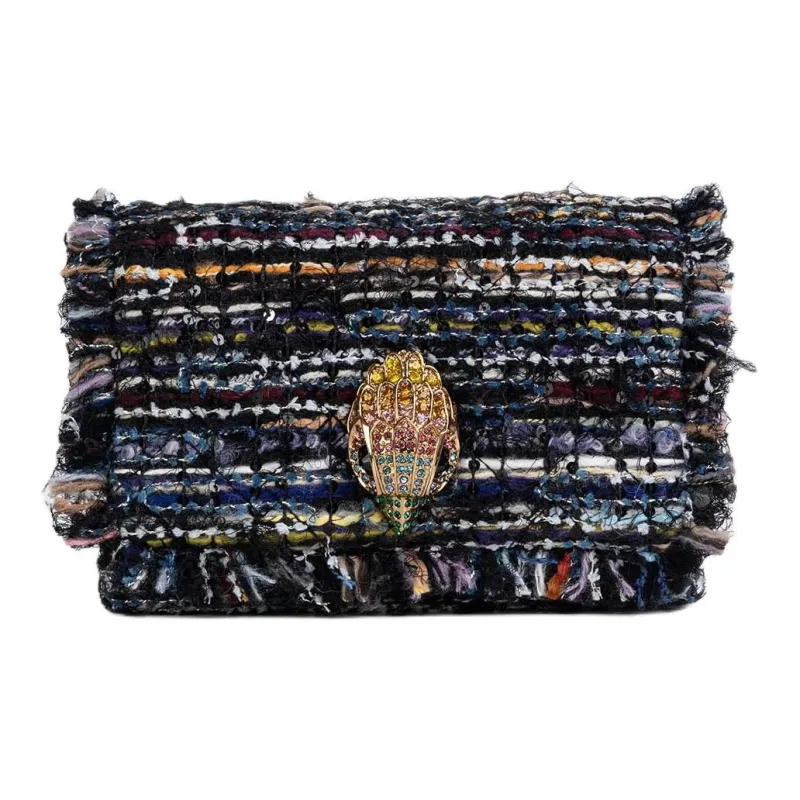 Kurt Geiger London Tweed Handbag Shoulder Bag Mini Women's Dark Blue-1
