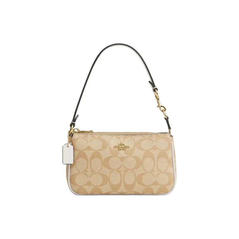 COACH Nolita PVC Shoulder Bag, Pochette, Handbag, Shoulder Bag Small Size Women's Khaki-0