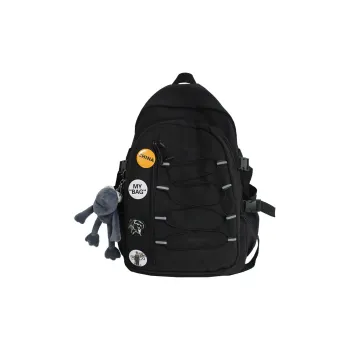 NIGEER Nylon Backpack Regular Unisex Black/White/Red/Yellow