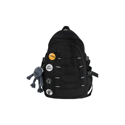 NIGEER Nylon Backpack Regular Unisex Black/White/Red/Yellow
