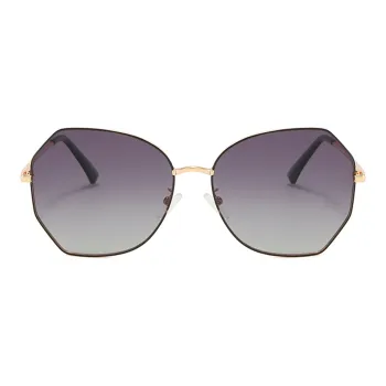 Youyoulan Stainless Steel Square Sunglasses Unisex