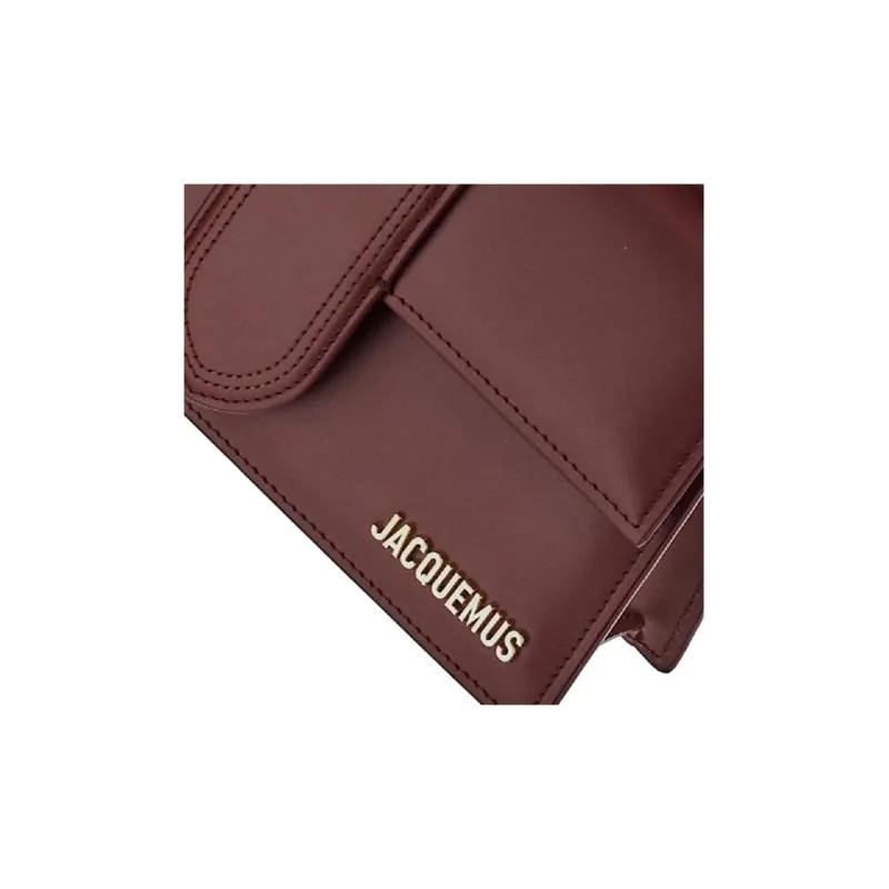 Jacquemus Leather Crossbody Handbag Tubas Women's Burgundy-5