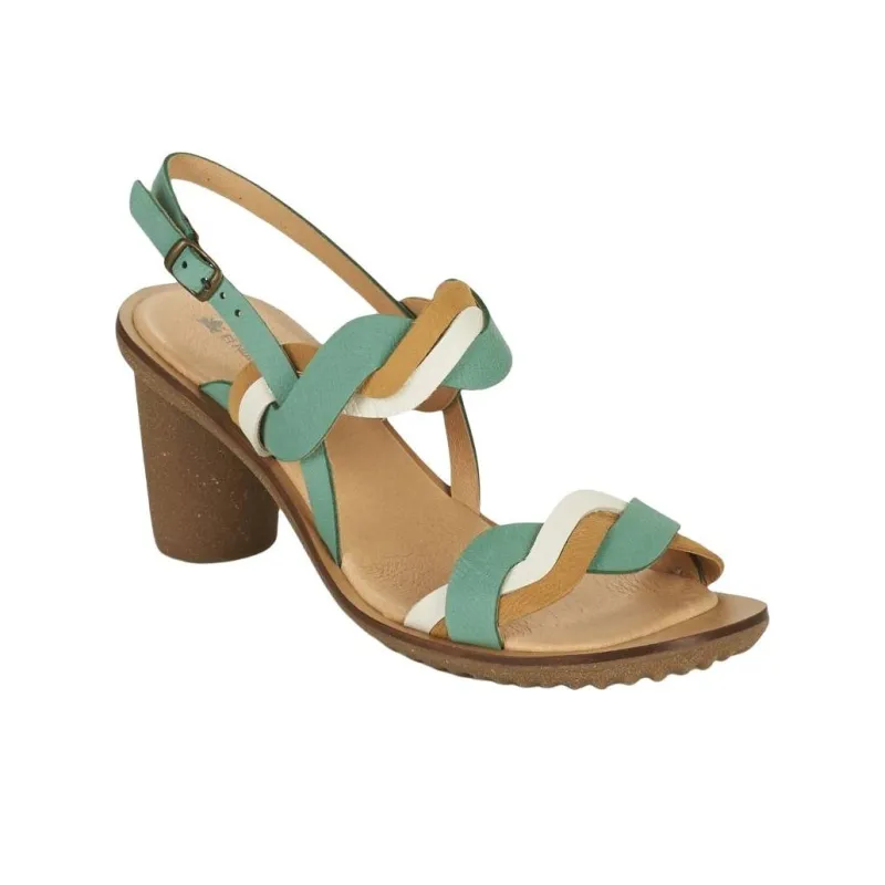 El Naturalista One Strap Sandals Women's Brown Green-2
