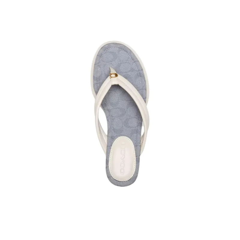 COACH Frankie Odor-Resistant Flip Flops Women's Light Pink-3