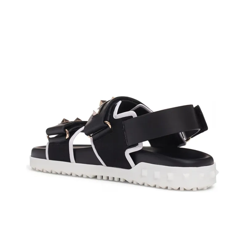 Valentino Open Beach Sandals Women's Black-4