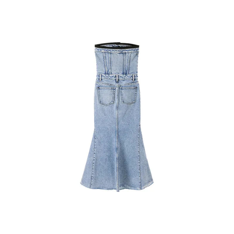 Miss Sixty Sleeveless Dress Women's Medium Blue-1