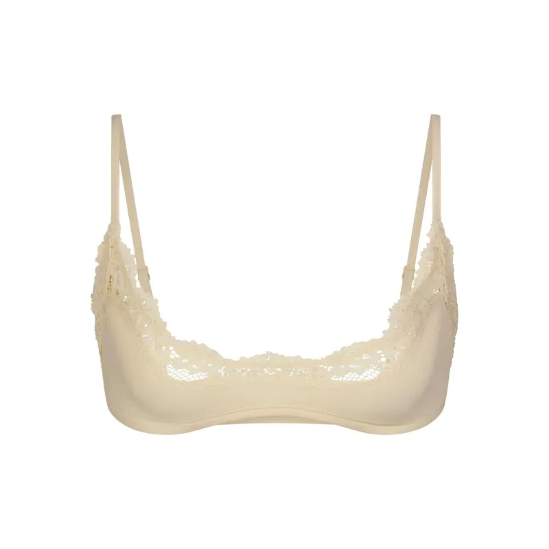 SKIMS FITS EVERYBODY LACE SCOOP BRALETTE Bra Women's Butter-0