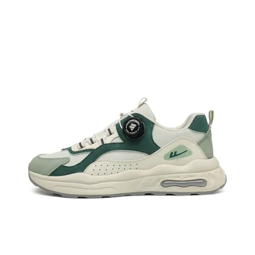 WARRIOR Chunky Sneakers Men Low Top Beige/Green