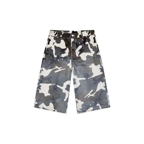 Crying Center Casual Shorts Unisex Gray Camouflage