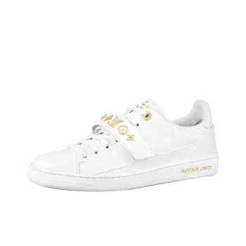 LOUIS VUITTON Frontrow Low Top Stylish Skateboarding Shoes Women's White
