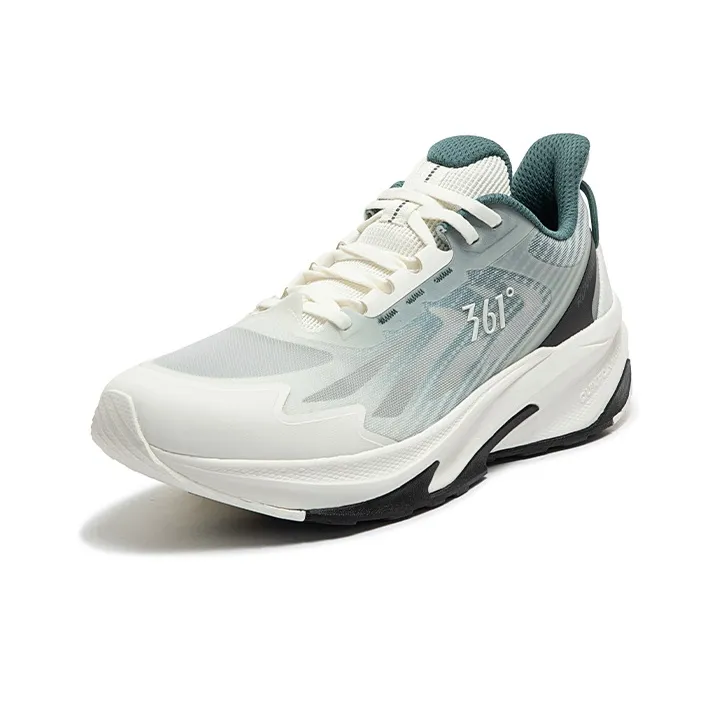 361° Yushan Cushioning Anti Slip And Wear Resistant Low Top Running Shoes Men's Dark Pine Green-1