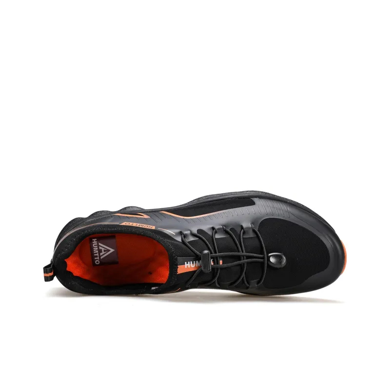 HUMTTO Cushioning Anti Slip And Wear Resistant Low Top Outdoor Shoes Men's Black Orange-3