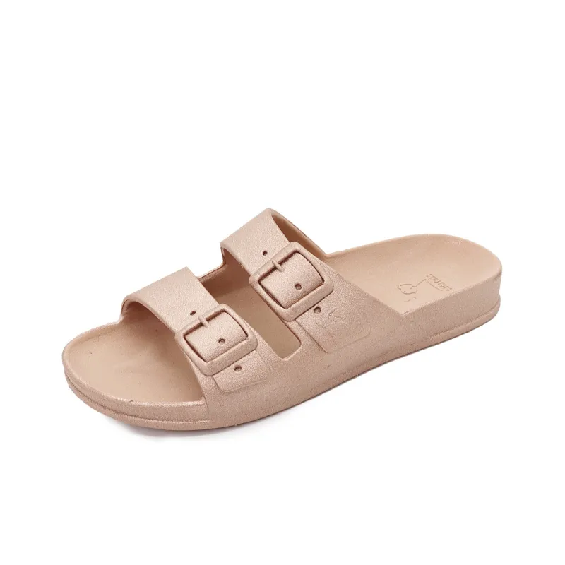 Cacatoès Beach Sandals Unisex Copper Coffee Color Pearlescent-0