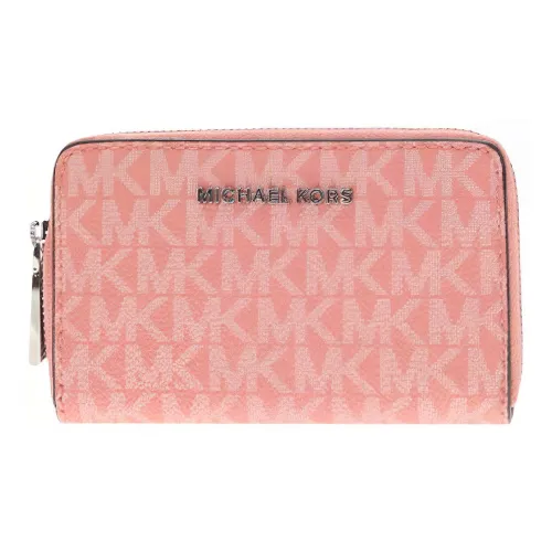 MICHAEL KORS MK Coated Canvas Wallet Small Size Women's Rouge Pink