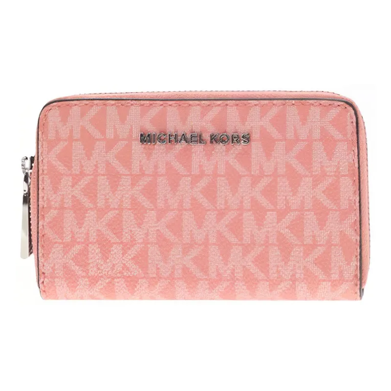 MICHAEL KORS MK Coated Canvas Wallet Small Size Women's Rouge Pink-0