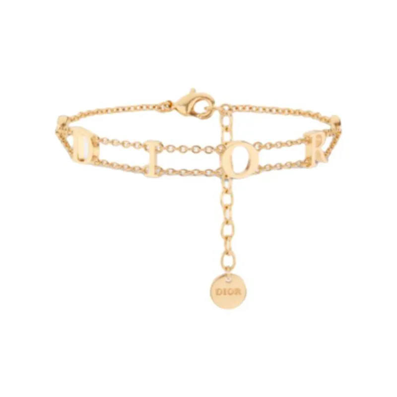 DIOR Metal Crystal Bracelets Women's Gold-0