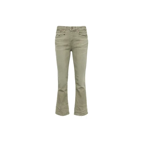 R13 Jeans Women's Olive Green