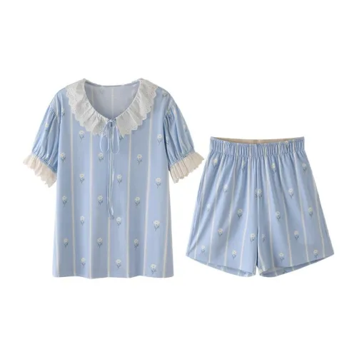 JINGYUN Pajama Set Women's Morning Mist Blue