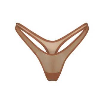 SKIMS ULTRA FINE MESH MICRO DIPPED THONG Underpants Women's 1 Pack BRONZE/Bronze