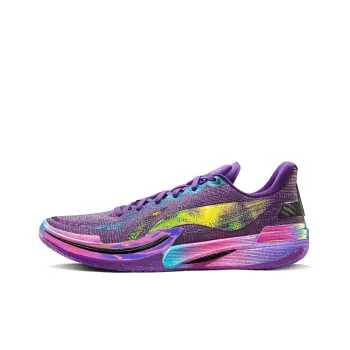 LiNing Gamma Radiation Storm Anti Slip And Wear Resistant Support Rebound Low Top Basketball Shoes Men's Purple
