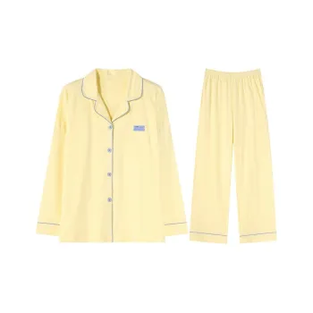 MIIOW Pajama Set Men's Beige Yellow