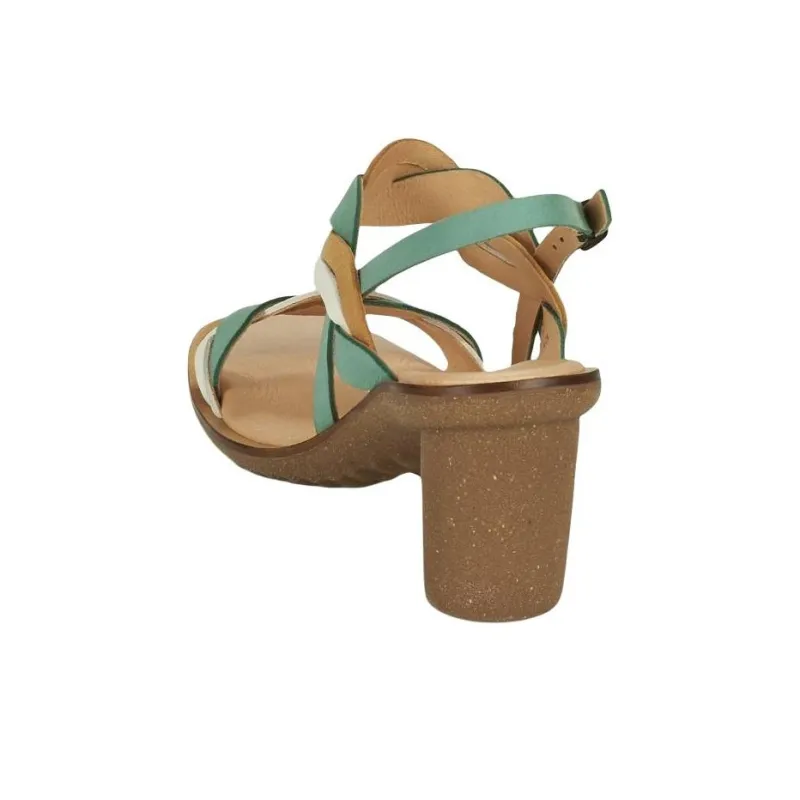 El Naturalista One Strap Sandals Women's Brown Green-5