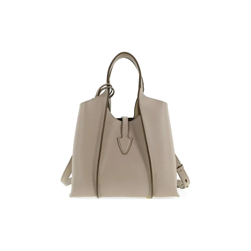 TOD'S Leather Tote Bag, Shopping Bag, Shoulder Bag, Crossbody Bag, Handbag Mini Women's Gray-2