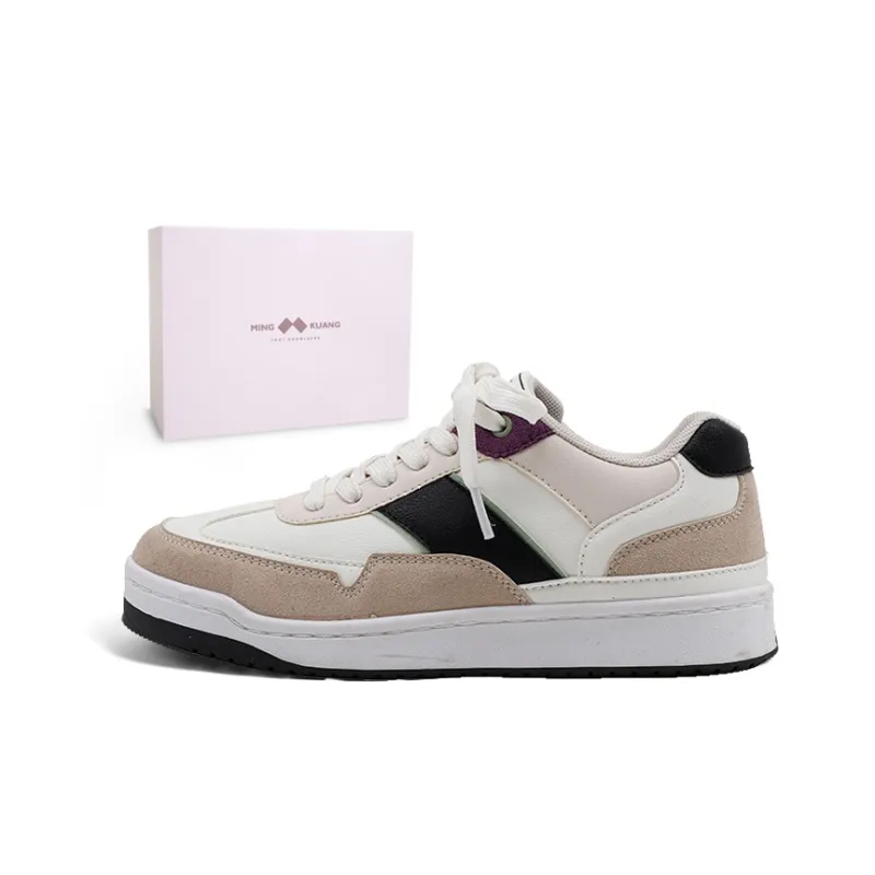 MINGKUANG Street Trend Dopamine Dressing Multicolor Anti-Slip Wear-Resistant Low-Top Skateboard Shoes Women's-11