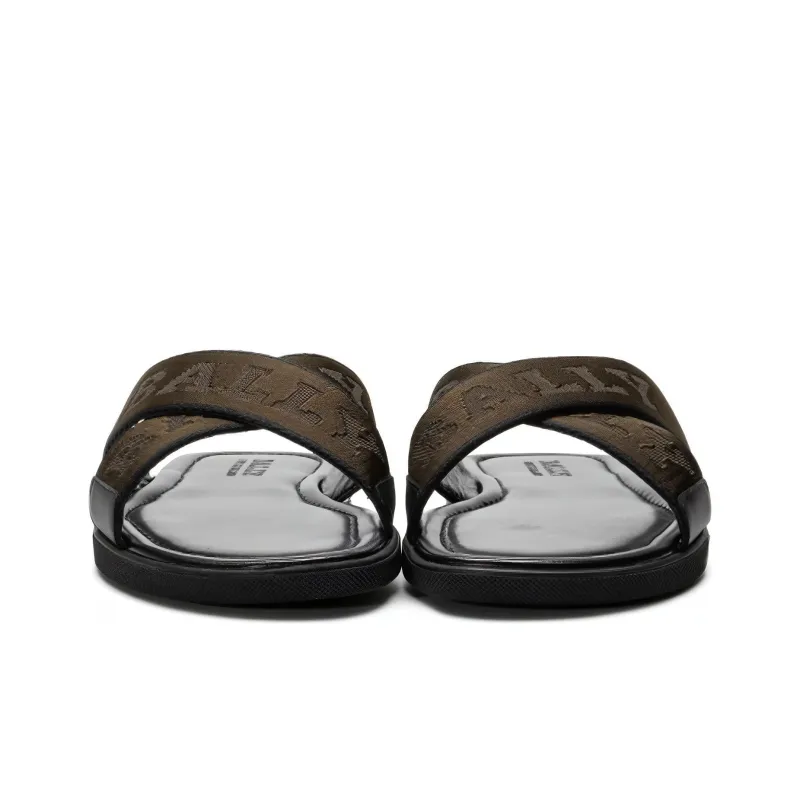 BALLY Quick Dry Slide Slippers Men's Black-3