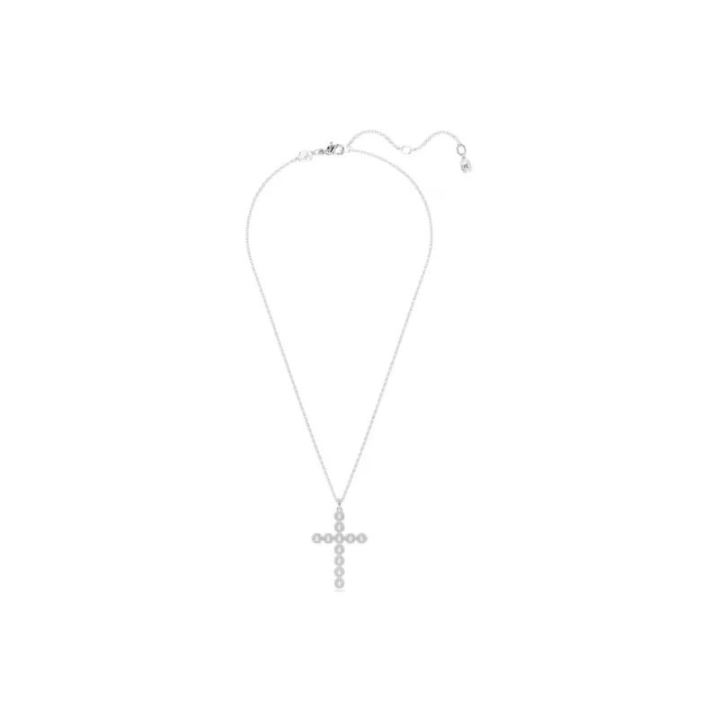 Swarovski Insigne Rhodium Plated Zirconia Necklaces Women's Silver-1
