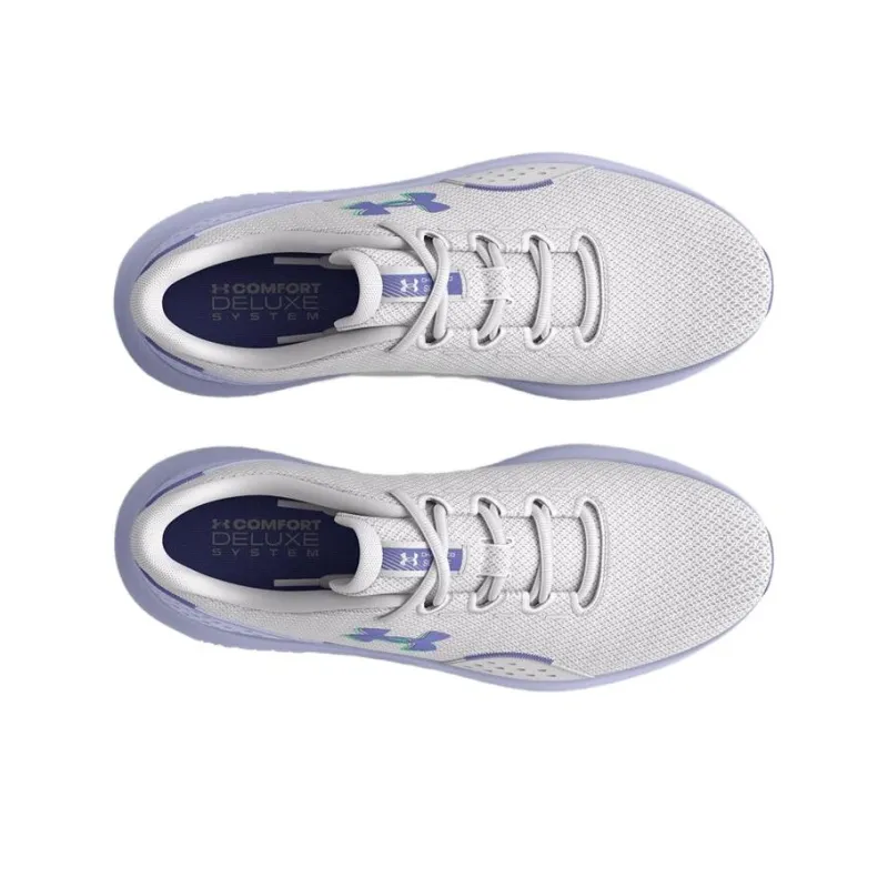 Under Armour Charged Surge 4 Cushioning, Wear Resistant Low Top Running Shoes Women's Gray Purple-3