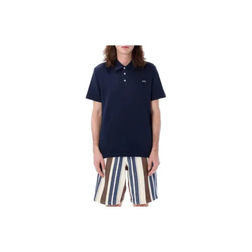 A.P.C Polo Shirts Men Blue