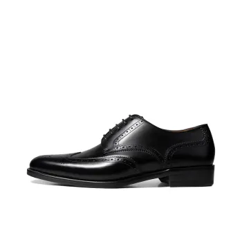 THOM WILLS British Business Calfskin Derby Shoes Dress Shoes Men's Black