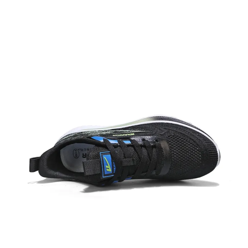 WARRIOR Running Shoes Men Low Top Blue/Green-3