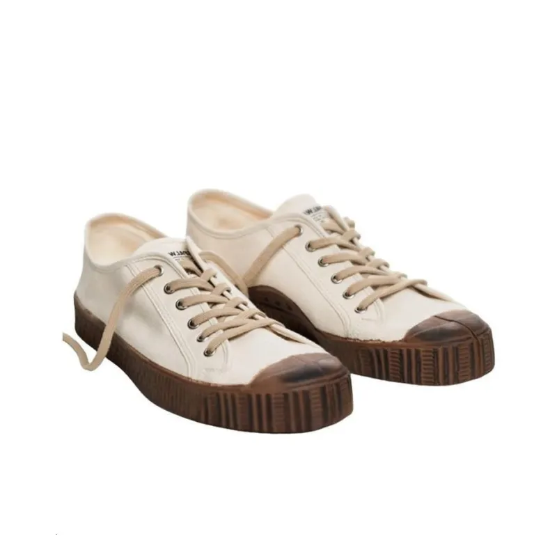 SPALWART Special Low Skateboard Shoes Unisex White Brown-1