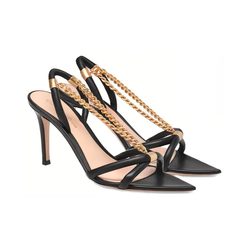 GIANVITO ROSSI Minerva 85mm Leather Sandals-2