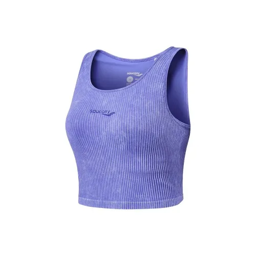 Saucony Tank Tops Women's Light Purple Blue