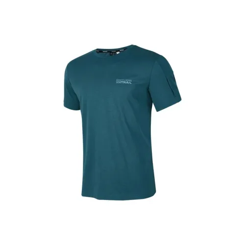 Skechers T-Shirts Men Gray Lake Green/02CG