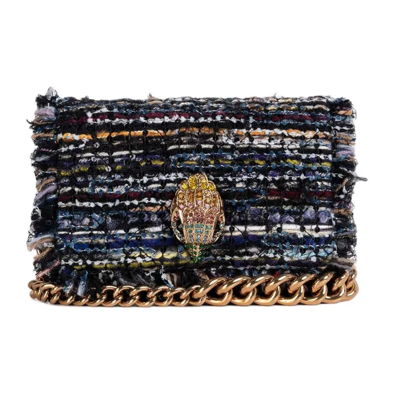 Kurt Geiger London Tweed Handbag Shoulder Bag Mini Women's Dark Blue-0