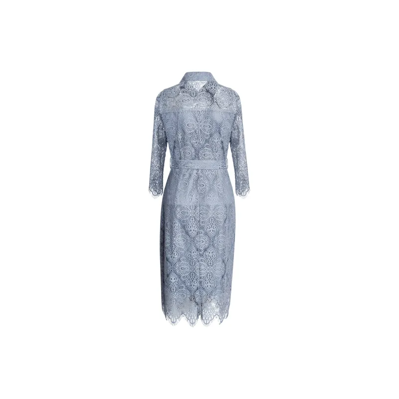 ROEYSHOUSE Long Sleeved Dresses Women's Dusty Blue-1