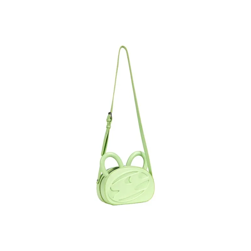 Crying Center PU Handbag, Shoulder Bag, Crossbody Bag Women's Black/Green-4