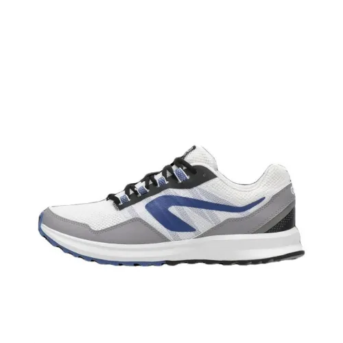 DECATHLON Cushioning, Slip Resistant, Breathable, Lightweight Low Top Running Shoes Men's White Gray Blue
