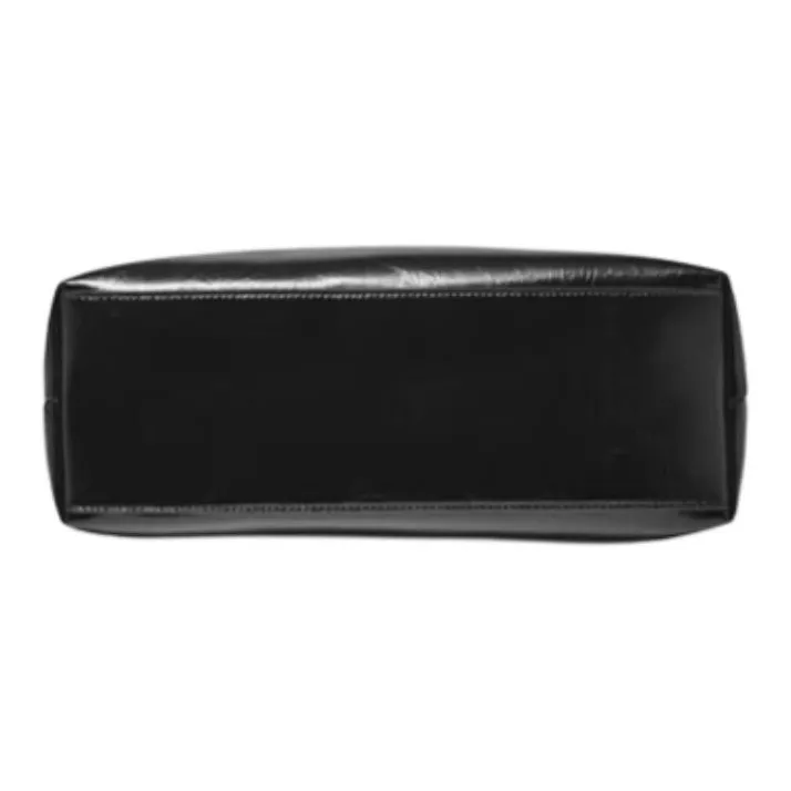 FOXER Synthetic Leather Shoulder Bag Large Size Women's Black-4