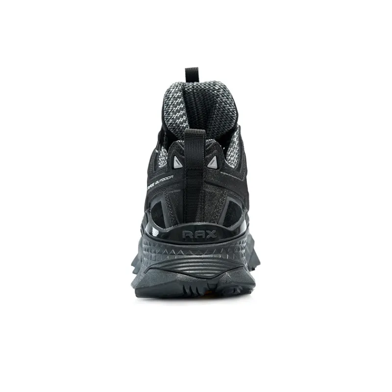 RAX Water Resistant Low Top Hiking Shoes Men's Pure Black-3
